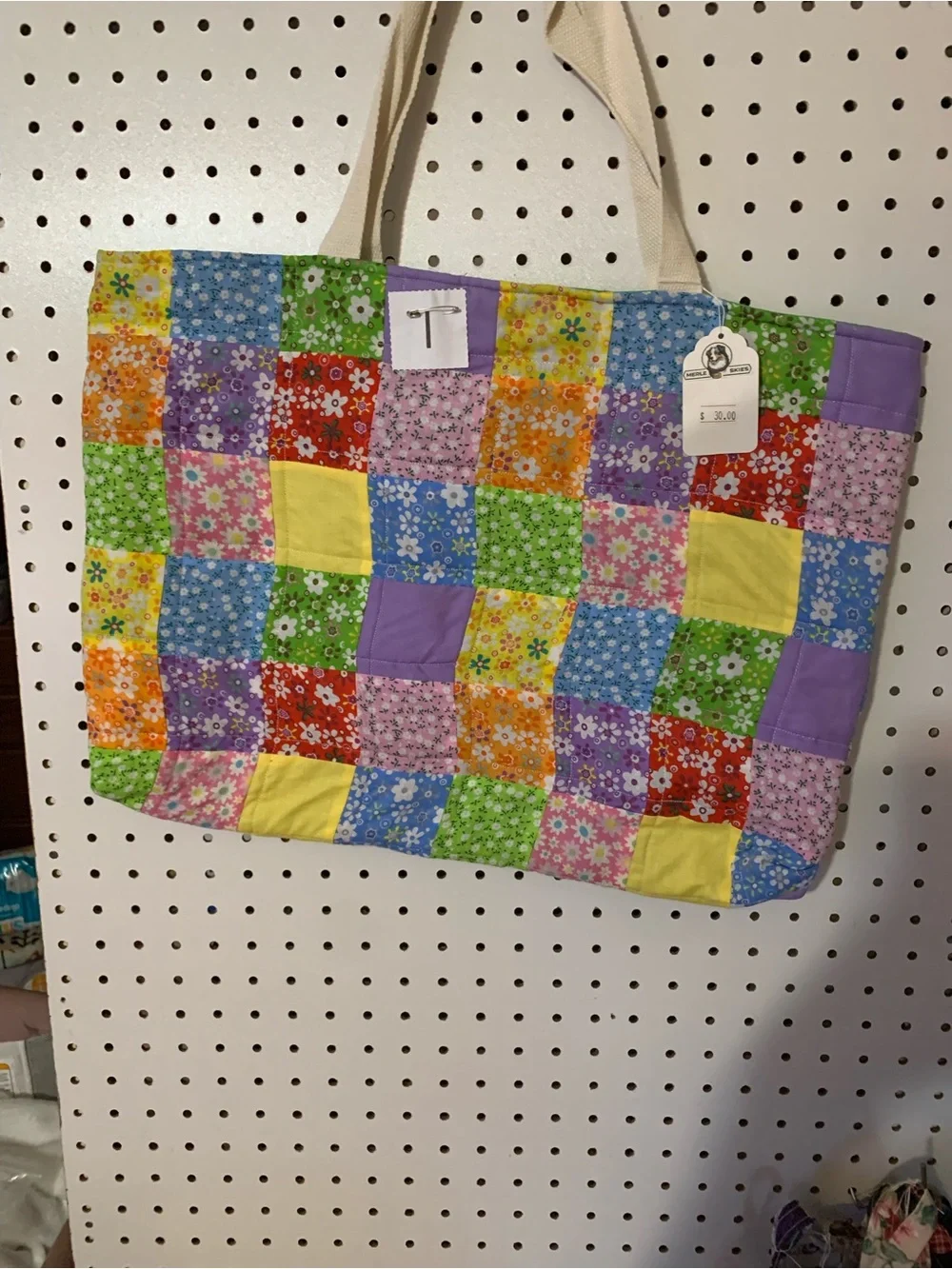 Patchwork Floral Tote Bag in Multi